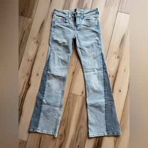H&M Light and Dark Blue Flare Jeans
